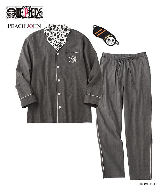 ＯＮＥ　ＰＩＥＣＥ×ＰＪ ルフィ＆ローのユニセックスシャツパジャマセット（ロー）
