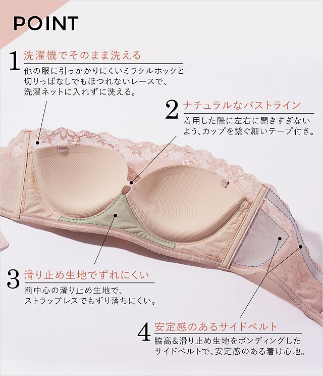 ミラクルヌーディ ｒ ストラップレス 公式 下着通販 Peach John ピーチ ジョン Webストア