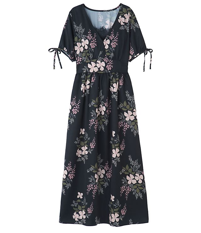 パデットｖネックマキシワンピ 公式 下着通販 Peach John ピーチ ジョン Webストア